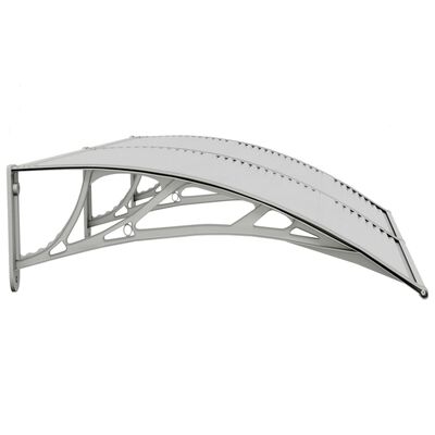 vidaXL Door Canopy Grey and Transparent 150x75 cm PC