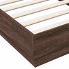 vidaXL Bed Frame without Mattress Brown Oak 90x190 cm Single Engineered Wood
