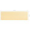 vidaXL Balcony Screen White and Yellow 90x300 cm Oxford Fabric