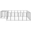 vidaXL Dog Kennel Black 8.47 m&sup2; Steel