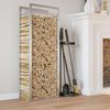 vidaXL Firewood Rack 50x28x132 cm Stainless Steel