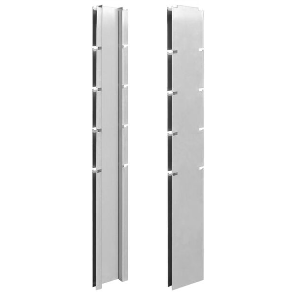 vidaXL Fence Posts 10 pcs Silver 140 cm Galvanised Steel
