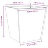 vidaXL Garden Planter Black 40x40x40 cm Steel
