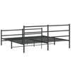 vidaXL Metal Bed Frame without Mattress with Footboard Black 183x213cm