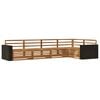 vidaXL Outdoor Sofa Set 5 pcs Natural 331 x 172.5 x 73 cm