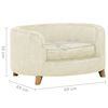 vidaXL Dog Sofa Cream 69x69x36 cm Plush