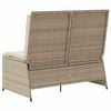 vidaXL Garden Bench Beige Poly Rattan