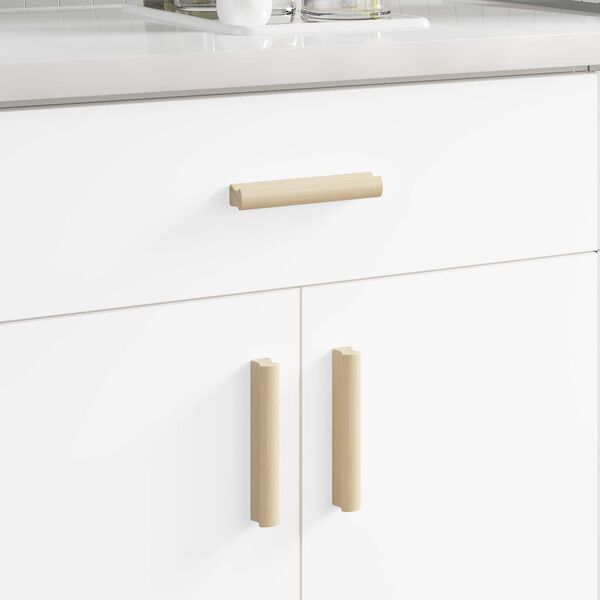 vidaXL Straight Handle 12 pcs Natural Wood Color 130 x 25 x 30 mm