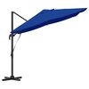 vidaXL Cantilever Roma Parasol Blue and Black 352 x 251 x 260 cm