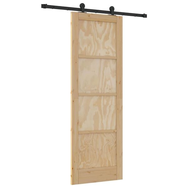 vidaXL Sliding Door ORKDAL Brown 73.5 x 211 cm Solid Pine Wood