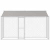 vidaXL Dog Cage with Roof Silver 400 x 200 x 258 cm Steel and PE