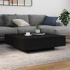 vidaXL Coffee Table Black Oak 100 x 100 x 31 cm Engineered Wood