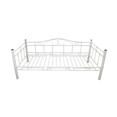 vidaXL Day Bed White Metal 90x200 cm