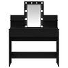 vidaXL Dressing Table Black Oak 100 x 40 x 130 cm Engineered Wood