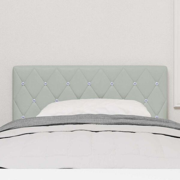 vidaXL Headboard with Headboard Light Grey 90 cm Faux Leather