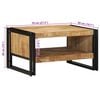 vidaXL Coffee Table 70x50x38 cm Solid Rough Wood Mango