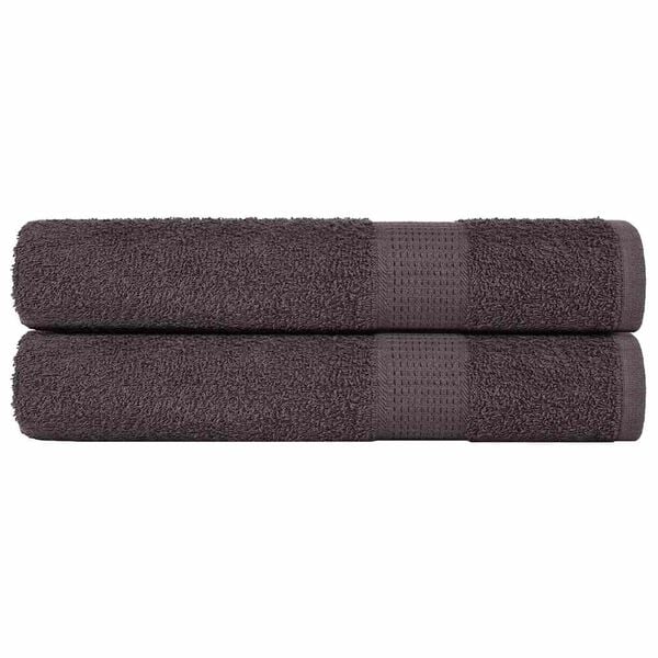 vidaXL Sauna Towels "FROGN" 2 pcs Anthracite 80x200 cm 360 gsm