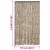 vidaXL Fly Curtain Beige and Brown 118x220 cm Chenille