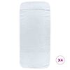 vidaXL Beach Towels 4 pcs White 60x135 cm Fabric 400 GSM