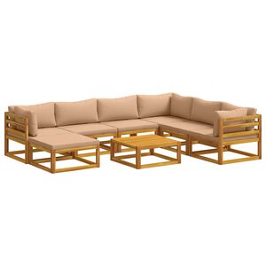 vidaXL Sofa Set 8 pcs Natural Solid Acacia Wood