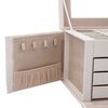 vidaXL Jewellery Box 4-Layer with Mirror Lockable White 22.5x17.5x16.5 cm