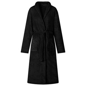 vidaXL Bathrobe without Hood Black XXXL Flannel