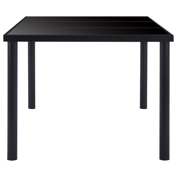 vidaXL Dining Table Black 160x80x75 cm Tempered Glass