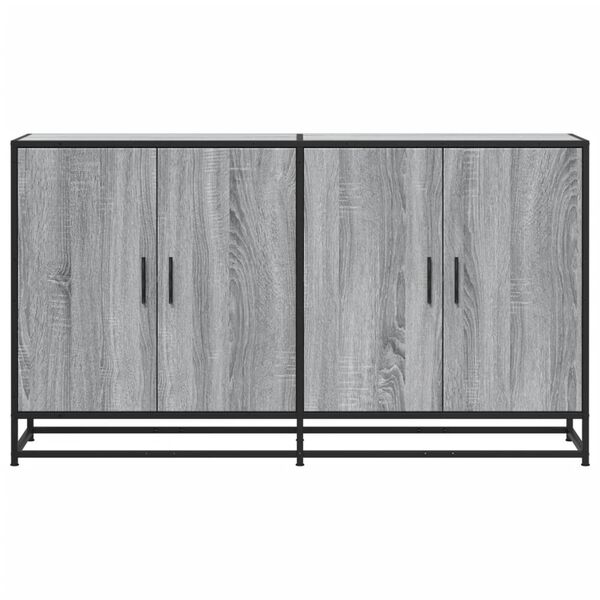 vidaXL Sideboard Grey Sonoma 134x35x76 cm Engineered Wood