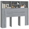 vidaXL Headboard Cabinet Grey Sonoma 120x19x103.5 cm