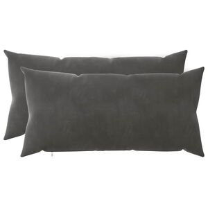 vidaXL Cushion with Pillow HEERLEN 2 pcs Dark Grey Velvet