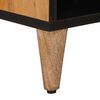 vidaXL TV Cabinet with Door Natural 80 x 31.5 x 46 cm Solid Mango Wood