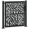 vidaXL Garden Gate Black 100x100 cm Steel Trace Design