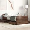vidaXL Bed Frame without Mattress Brown Oak 75x190 cm Small Single