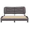 vidaXL Bed Frame with LED without Mattress "Hvar" Grey 160x200 cm