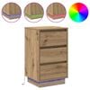 vidaXL Bedside Cabinet Artisan Oak 39 x 34.5 x 65 cm Engineered wood