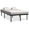 vidaXL Bed Frame without Mattress Black Metal 140x200 cm