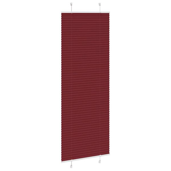 vidaXL Pleated Blind Bordeaux Red 75x200 cm Fabric Width 74.4 cm Polyester