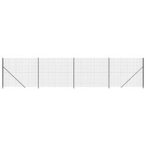 vidaXL Wire Mesh Fence with Flange Anthracite 1,4x10 m
