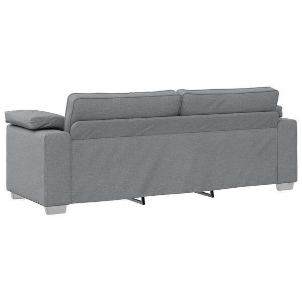 vidaXL Sofa Light Grey 219 x 77 x 82 cm Fabric