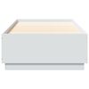 vidaXL Bed Frame with LED without Mattress White 90x200 cm