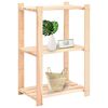 vidaXL 3-Tier Storage Racks 2 pcs 60x38x90 cm Solid Pinewood 150 kg