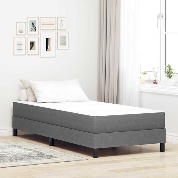 vidaXL Bed Mattress with Mattress Light Grey 90 x 190 cm Fabric