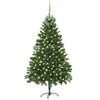 vidaXL Christmas Tree | Green, Shiny Gold, Matt Gold, Bronze