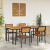 vidaXL Garden Dining Set 5 pcs Black and brown 180 x 90 x 75 cm