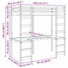vidaXL Loft Bed Frame White 75 x 190 cm Solid Pine Wood