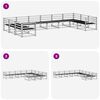 vidaXL Outdoor Sofa Set 10 pcs Natural Solid Acacia Wood