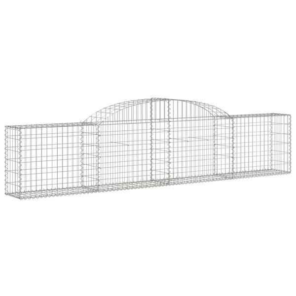 vidaXL Arched Gabion Baskets 6 pcs 300x30x60/80 cm Galvanised Iron