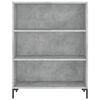vidaXL Bookcase Concrete Grey 69.5x32.5x90 cm Engineered Wood