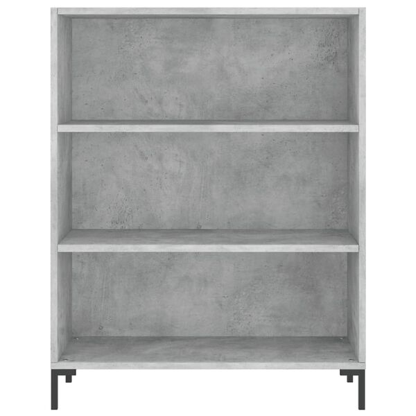 vidaXL Bookcase Concrete Grey 69.5x32.5x90 cm Engineered Wood