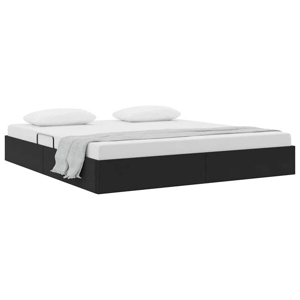 vidaXL Storage Bed with Mattress Black 180 x 200 cm Velvet